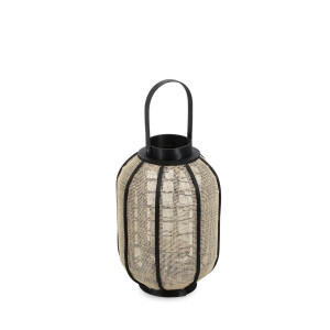 Felinar natur negru Hamir Ø25x37,5h