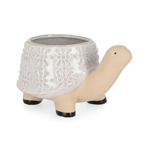 Ghiveci flori ceramica multicolora Testoasa 25.2x17x13.9 cm