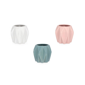 Set 12 vaze flori ceramica Jaymi 10x10 cm