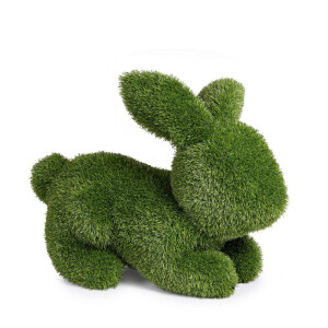 Figurina Iepuras iarba artificiala verde 68x35x54h