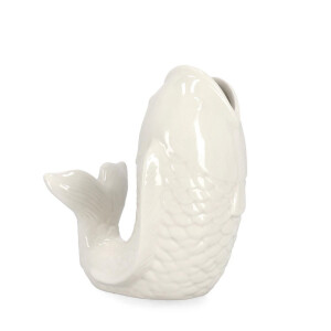 Vaza flori portelan alb Peste 18,5x14x22,5h