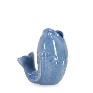 Vaza flori portelan albastru Peste 14x11,5x17h