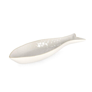 Set 4 platouri portelan alb Fish 28x9.2x3.3 cm