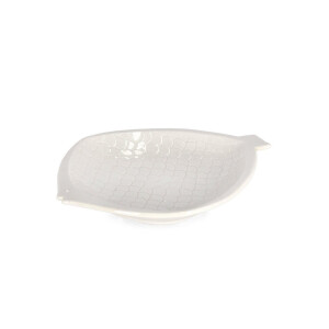 Set 6 platouri portelan alb Fish 22.7x18.3x3 cm