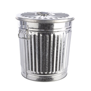 Cos gunoi zinc argintiu London 29,5x25x31h