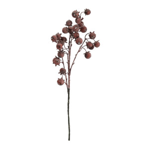 Set 12 crengute artificiale portocalii Berries 36x13x90h