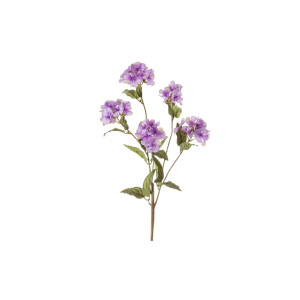Crenguta cu 5 flori artificiale mov 33 cm