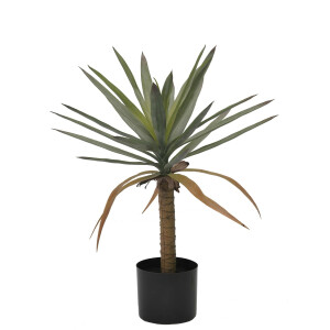 Planta artficiala verde in ghiveci Dracena 58x55x62 cm