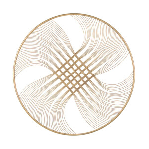 Decoratiune perete otel auriu Zaira 90x1.8 cm