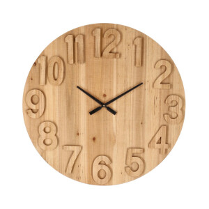 Ceas perete mdf natur Mariel 70x5 cm
