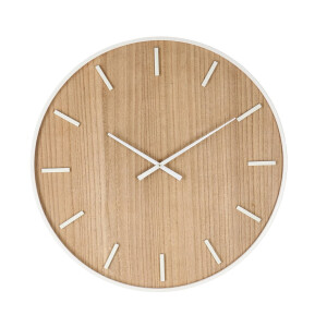 Ceas perete mdf natur otel alb Janvier 70x4.5 cm