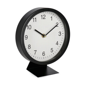 Ceas masa negru alb Timothee 20x8.7x24 cm