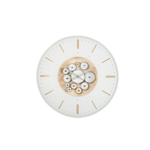 Ceas perete alb natur Industry Ø53x6h