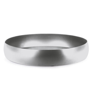 Tava decorativa metal argintiu Mythri Ø30x5h