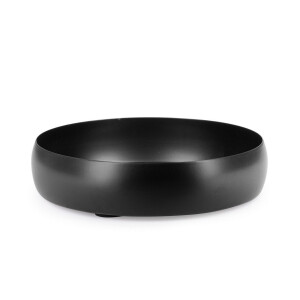 Tava decorativa metal negru Mythri Ø23x5h