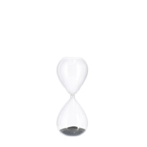 Clepsidra decorativa sticla nisip negru Kronos Ø8,3x20,3h