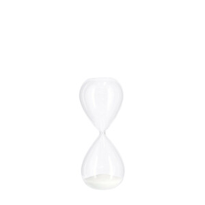 Clepsidra decorativa sticla nisip alb Kronos Ø8,3x20,3h