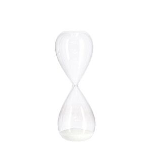 Clepsidra decorativa sticla nisip alb Kronos Ø10x29h