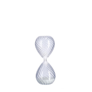 Clepsidra decorativa sticla albastra nisip alb Kronos Ø8,3x20h