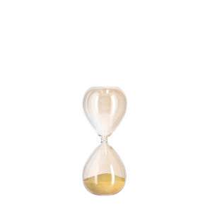 Clepsidra decorativa sticla nisip ocru Kronos Ø8x19,2h