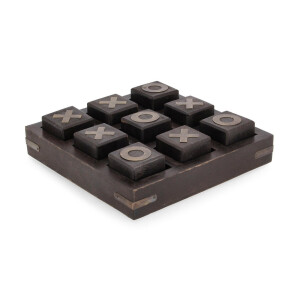 Joc X-0 lemn mango negru metal cupru Fortune 17,2x17,2x4,5h