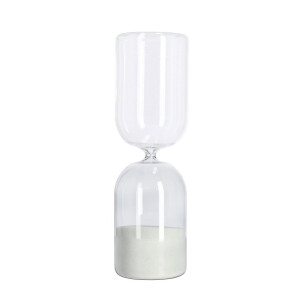 Clepsidra decorativa sticla nisip alb Kronos Ø9x29,6h