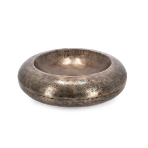 Bol decorativ aluminiu auriu Nadu Ø45x11h