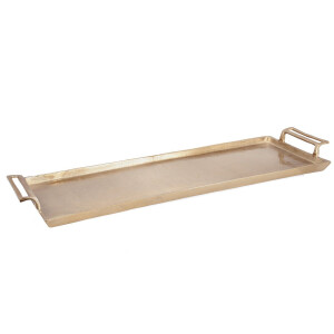 Tava decorativa aluminiu auriu Sagar 85x29x5,5h