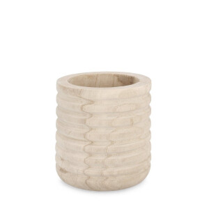 Vaza flori lemn natur Hasly Ø18x19h