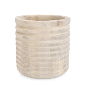 Vaza flori lemn natur Hasly Ø25x25h