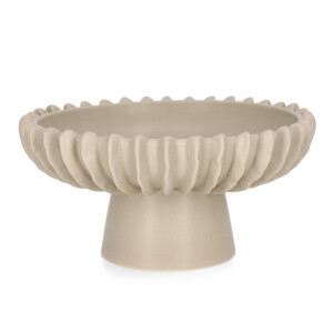 Bol decorativ ceramica bej Eldar Ø26x13,5h