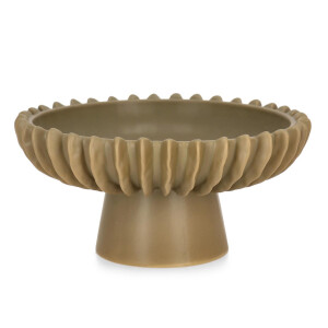 Bol decorativ ceramica taupe Eldar Ø26x13,5h