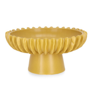 Bol decorativ ceramica ocru Eldar Ø26x13,5h