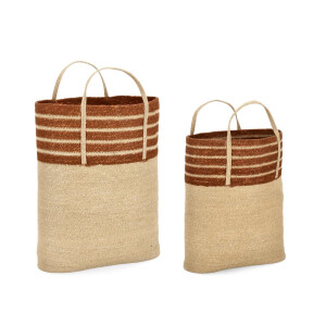 Set 2 cosuri zambila apa natur maro Tuy Ø36x20x44h; ø45x25x54h