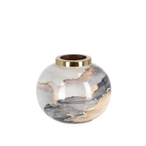 Vaza flori metal multicolor Marsha Ø16x13h
