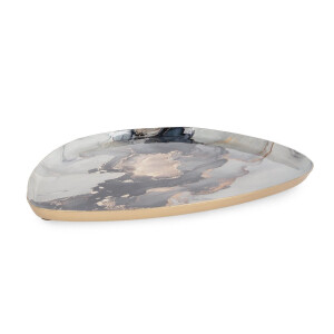 Tava decorativa metal multicolor Marsha 29x23x1h