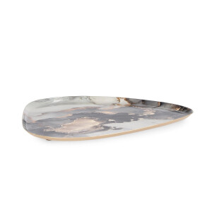 Tava decorativa metal multicolor Marsha 24x19x1h