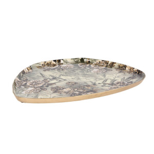 Tava decorativa metal multicolor Visalia 29x23x1h