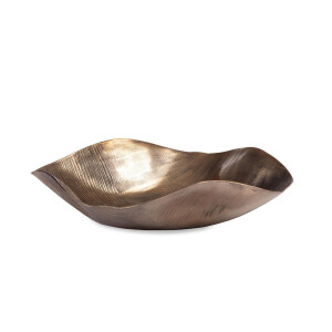 Tava decorativa aluminiu auriu Reel Ø32x7h