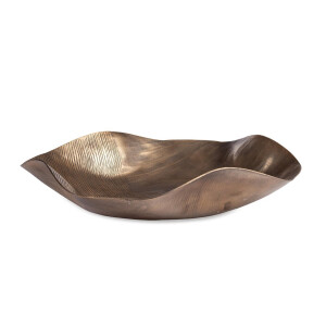 Tava decorativa aluminiu auriu Reel 39x39,5x9h