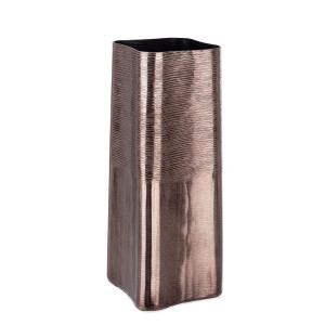Vaza decorativa aluminiu bronz Reel 16,5x16,5x40,5h