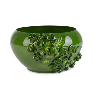 Ghiveci flori otel verde Meknes 25,5x27x14h