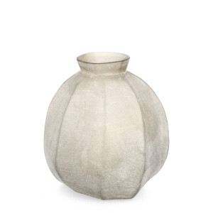 Vaza flori sticla bej Mirissa 33x37 cm