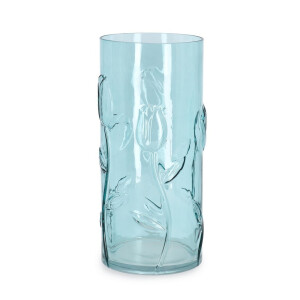 Vaza flori sticla albastra Flowers Ø14,5x30h