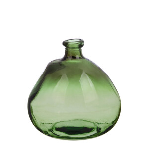 Vaza flori sticla verde Loopy Ø20x23h