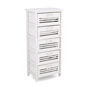 Comoda lemn alb Leny 40x29x90h