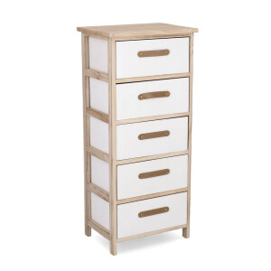 Comoda lemn alb maro Reka 40x29x90h