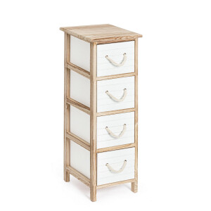 Comoda lemn alb maro Yvette 26x32x80h