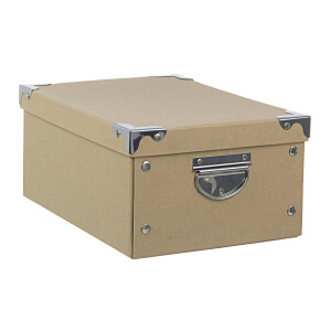 Set 12 depozitare cutii carton maro Havana 34x24x15h