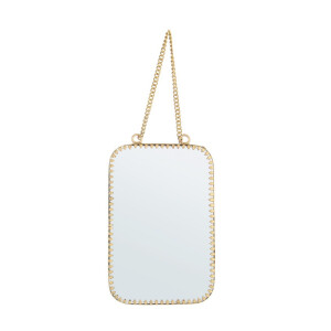 Oglinda perete metal auriu Lacey 10x16,5